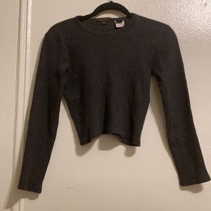 Cropped vintage style DKNY wool sweater